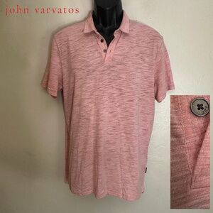 John Varvatos Mottled Polo Medium Gently worn 42% cotton/40% viscose/18% poly